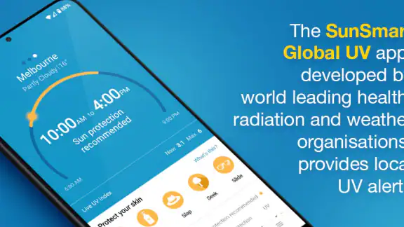 Aplicación SunSmart Global UV screenshot