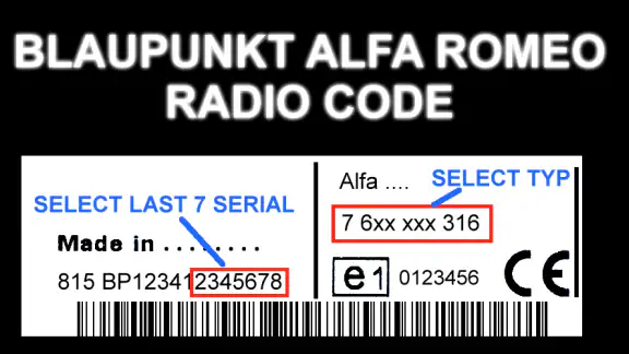 Blaupunkt Alfa RadioCodeDecode screenshot