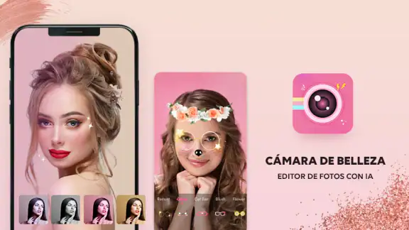 Cámara belleza editor fotos AI screenshot