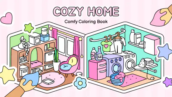 Cozy Home: Comfy Coloring Book screenshot