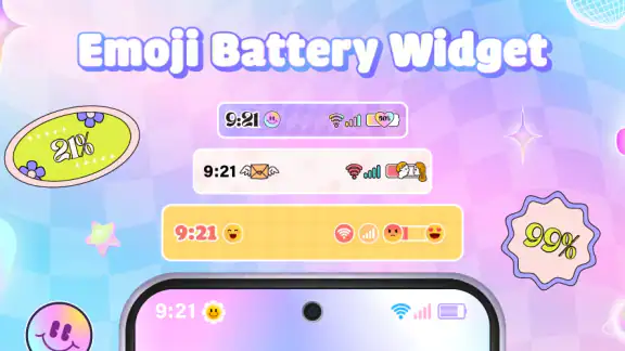 Cute Emoji Battery Widget screenshot