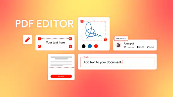 Editar PDF, escribir y firmar screenshot
