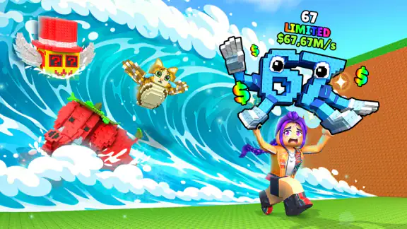 Escape Tsunami: Grab Brainrot screenshot