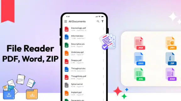 File Reader - PDF, Word, ZIP screenshot