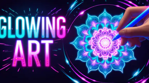 Glow Art Drawing - Doodle App screenshot
