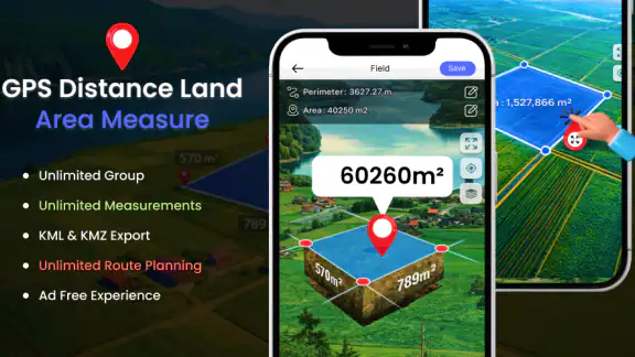 GPS Distance Land Area Measure screenshot