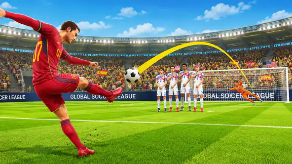 Juego de patadas de fútbol screenshot