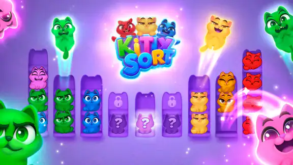 Kitty Sort: Twisted Tails screenshot