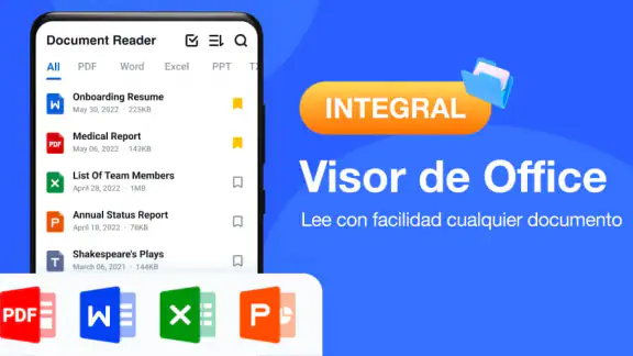 Lector de documentos: PDF,Word screenshot