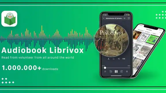 LibriVox: Audio bookshelf screenshot