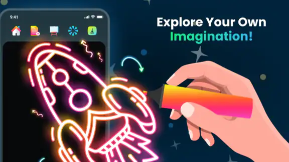 Magic Doodle: Glow Art Drawing screenshot