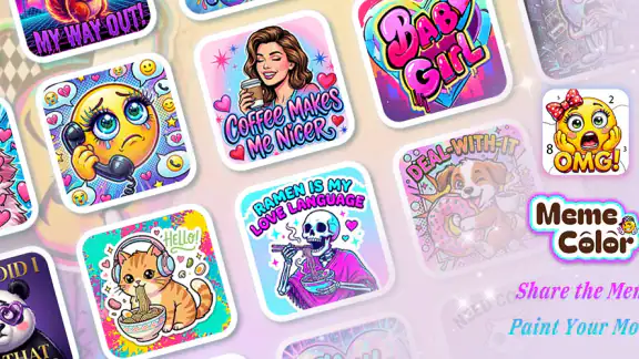 Meme Color By Number Game screenshot