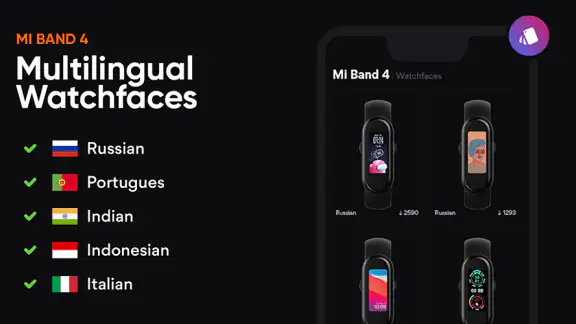 Mi Band 4 Watch Face Español screenshot