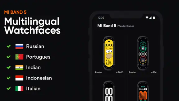 Mi Band 5 Watch Face Español screenshot