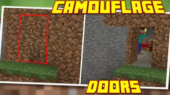 Mod puertas de camuflaje MCPE screenshot