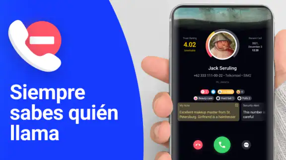 Nombre de la persona que llamó screenshot