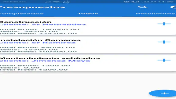 PLANTILLA PRESUPUESTO CLIENTES screenshot