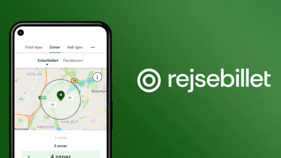 Rejsebillet screenshot