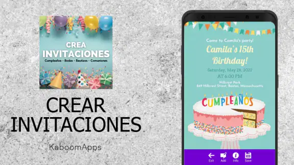 Tarjetas de invitación digital screenshot