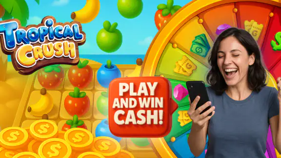 Tropical Crush: Dinero Real screenshot
