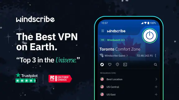 Windscribe VPN screenshot