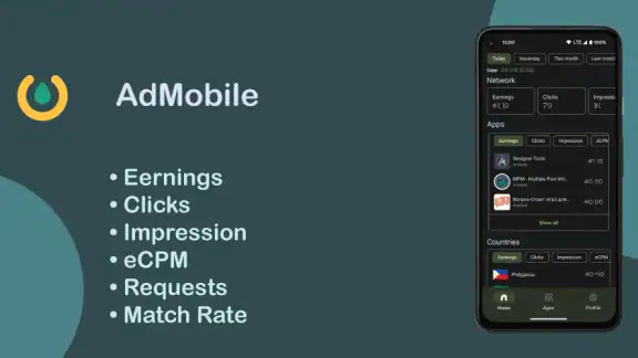 AdMobile - AdMob Metrics screenshot