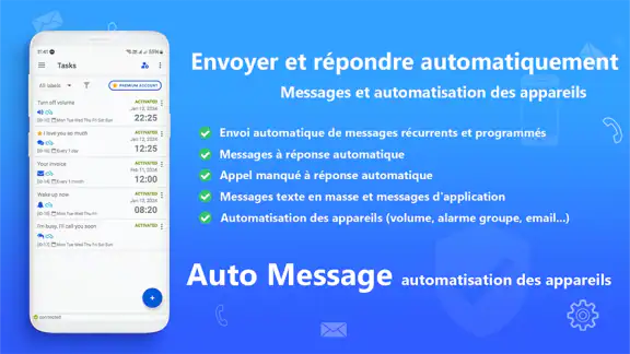 AUTO MESSAGE réponse & envoyer screenshot