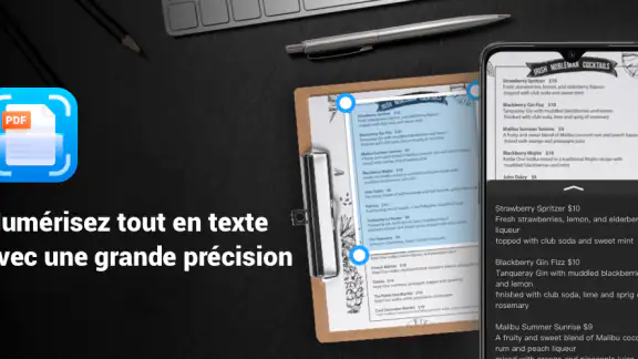 Conversion d'image en texte screenshot