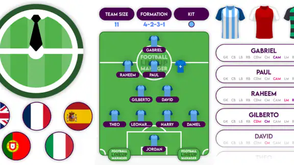 Football Lineup Manager screenshot