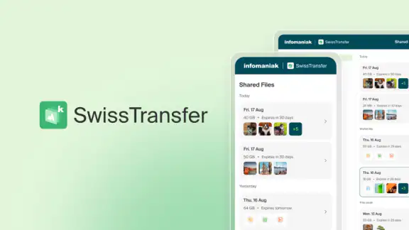 Infomaniak SwissTransfer screenshot