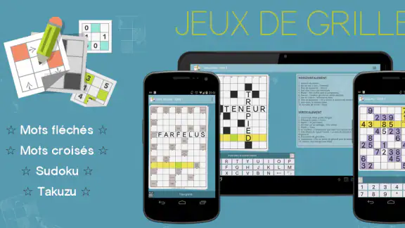 Jeux de grille (mots fléchés & screenshot
