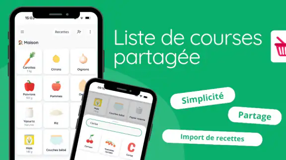 Liste de courses partagée screenshot