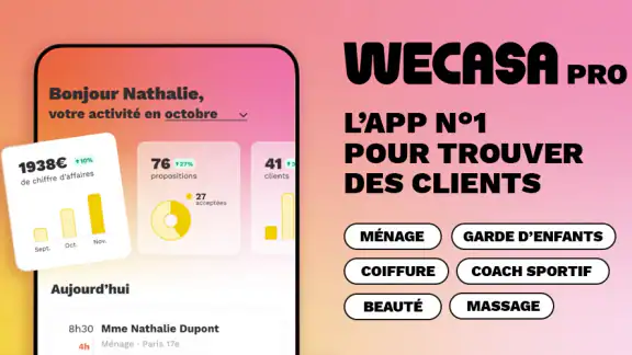Mission à domicile Wecasa Pro screenshot