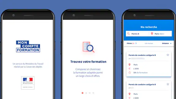 Mon compte formation screenshot