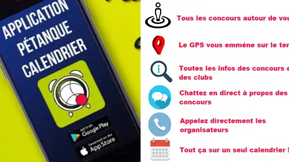 Pétanque Calendriers Concours screenshot