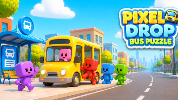 Pixel Drop: Bus Puzzle screenshot