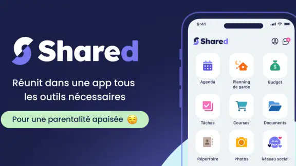 Shared, organisation famille screenshot