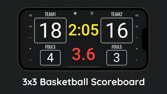 3x3 Basketball Scoreboard screenshot