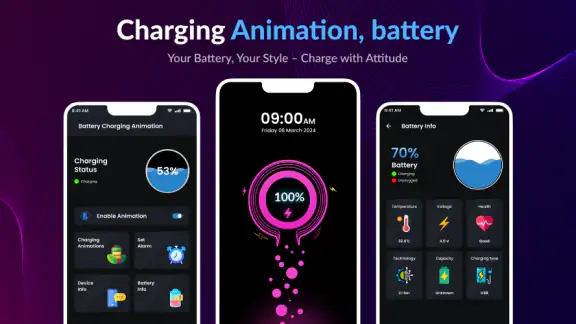 Animation Pagc charge, Baterya screenshot