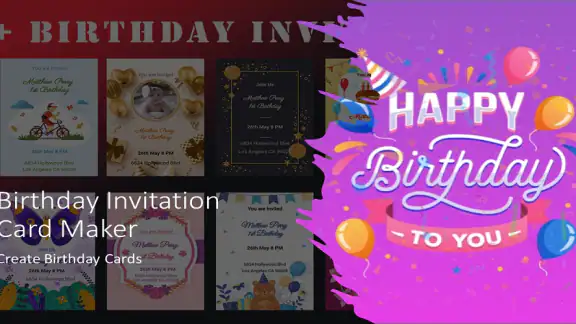 Birthday Invitation Card Maker screenshot