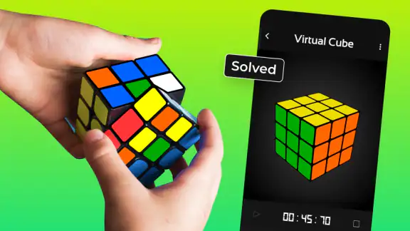 CubeX - Solver, Timer, 3D Cube screenshot