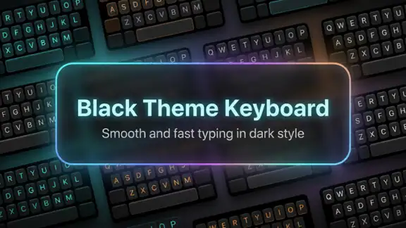 Dark Theme Keyboard-Neon Black screenshot