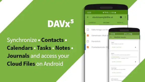 DAVx⁵ – CalDAV CardDAV WebDAV screenshot