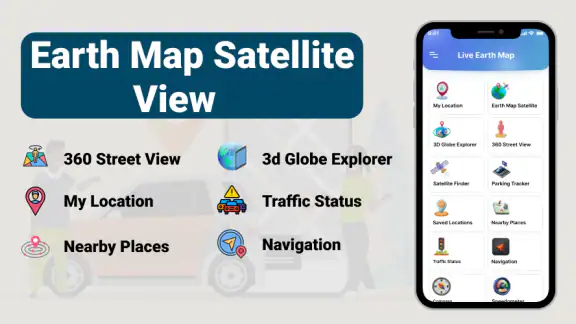 Earth Map Satellite: View screenshot