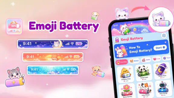 Emoji Battery Icon & Widget screenshot