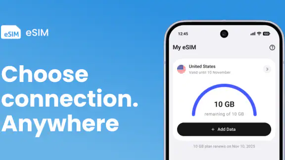 eSim Prepaid Mobile Travel App screenshot