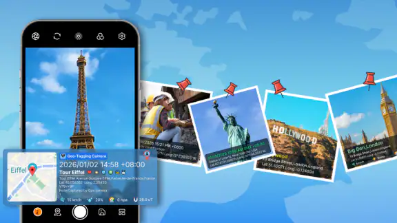 Geo-tagging Camera screenshot