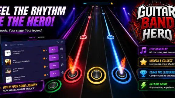 Gitar Band Hero screenshot