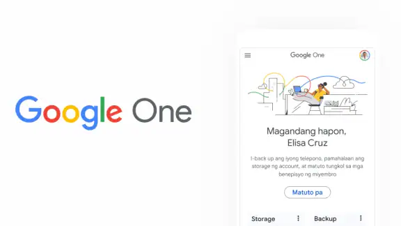 Google One screenshot