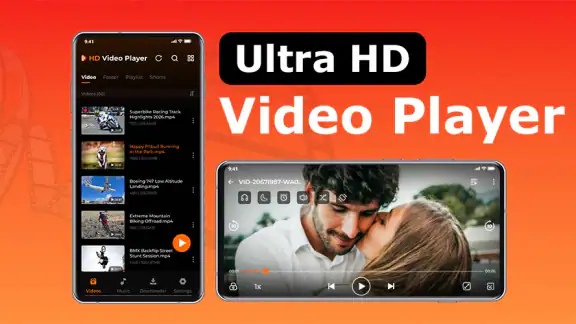 HD video at music player app screenshot